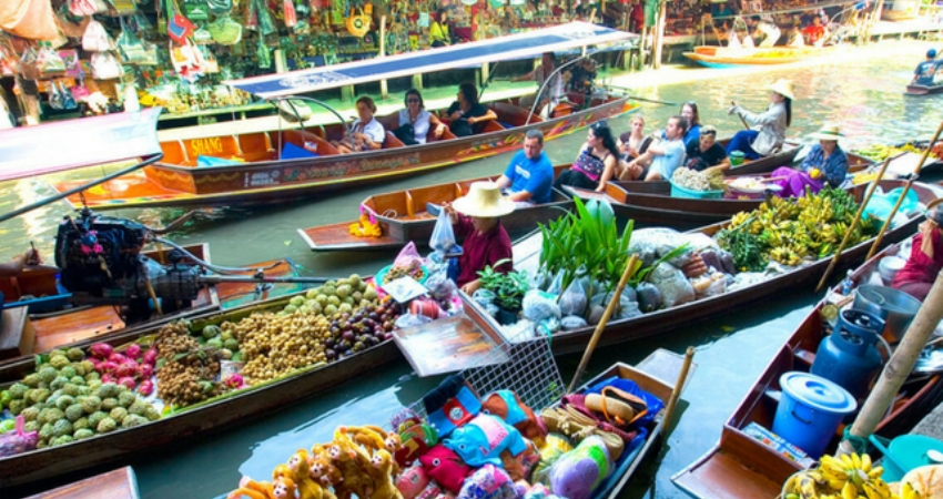 6 Pasar Terapung Terbaik di Thailand